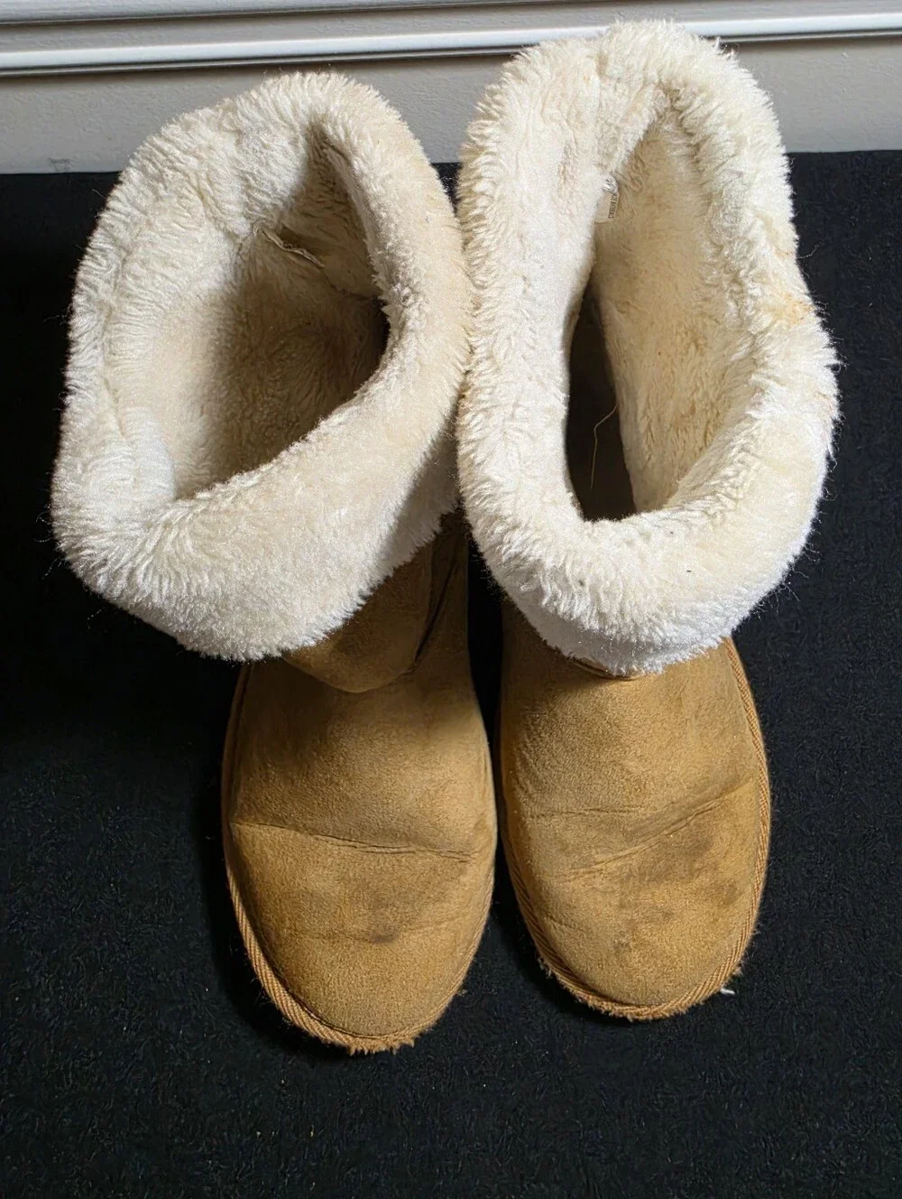 2-Pairs of Girls' Boots, Black and Brown Faux-Shearling Winter Ankle Boots